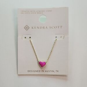 Kendra Scott Fuchsia Heart Necklace
